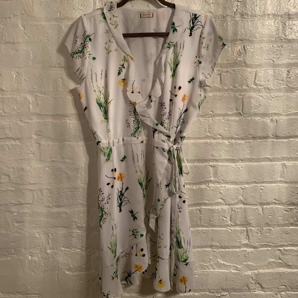 Aritzia Floral Print Wrap Dress